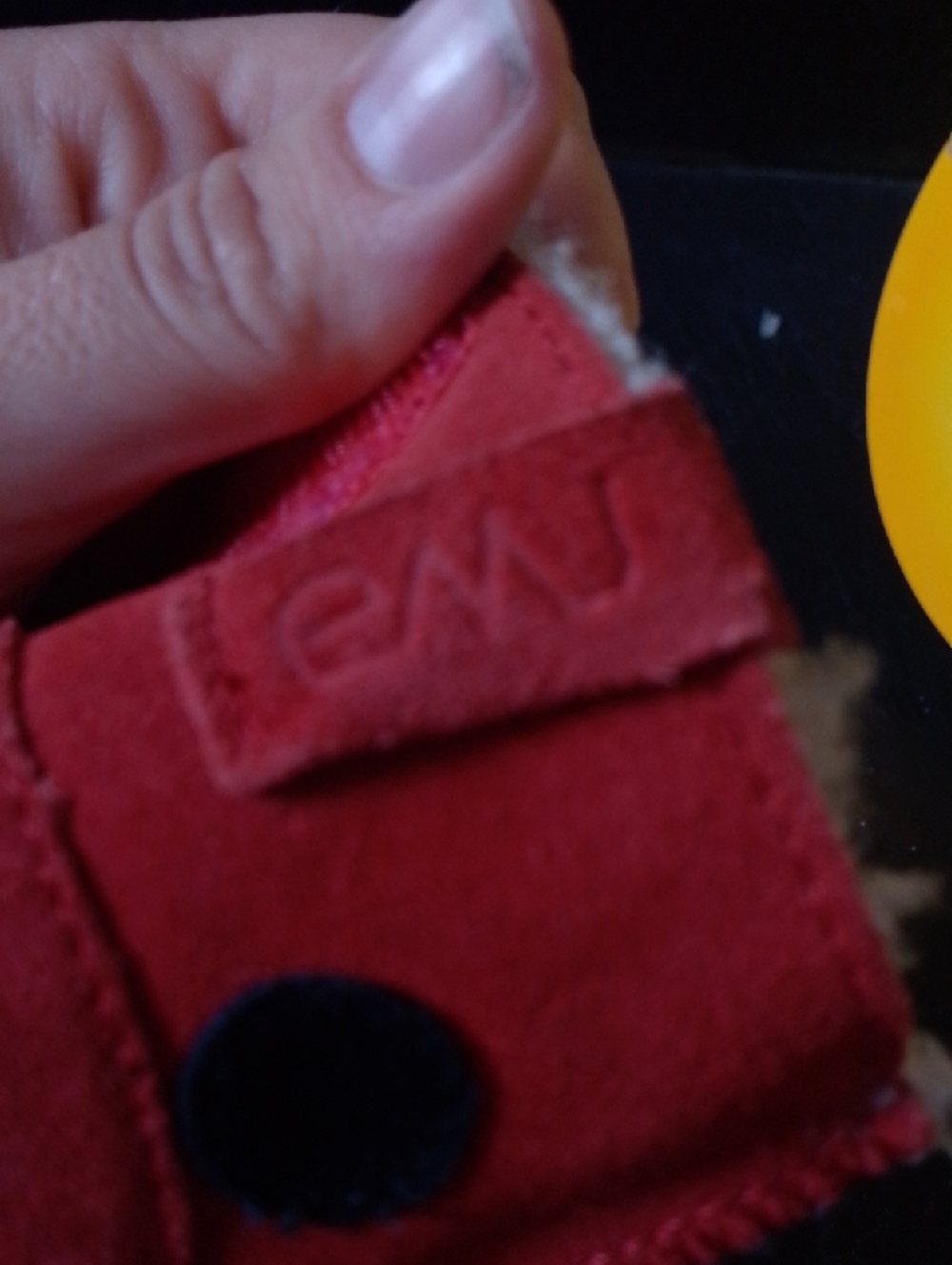 Emu Lady Bug Ugg Boots 100% Merino Wool Sherling Lining Suede Upper Baby 6-12 M - Picture 9 of 10